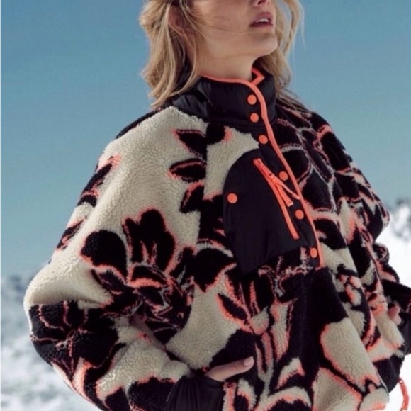 FP Movement by Free People Jackets & Blazers - Free People FP Movement Rocky Ridge Hit the Slopes Fleece Pullover Magnolia